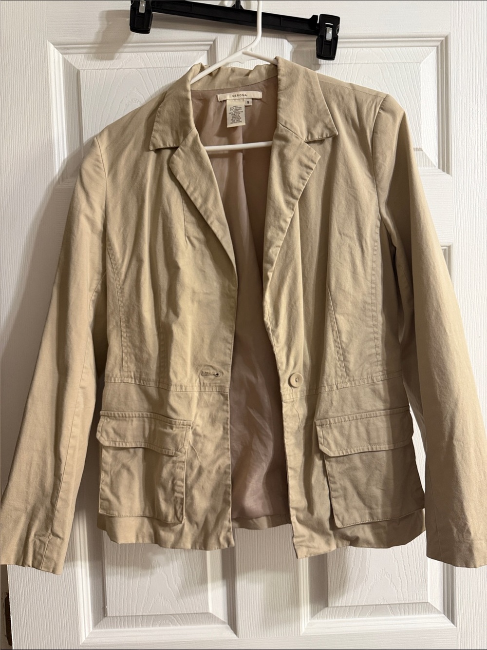 Merona Cream Tailored Cotton Blazer Jacket